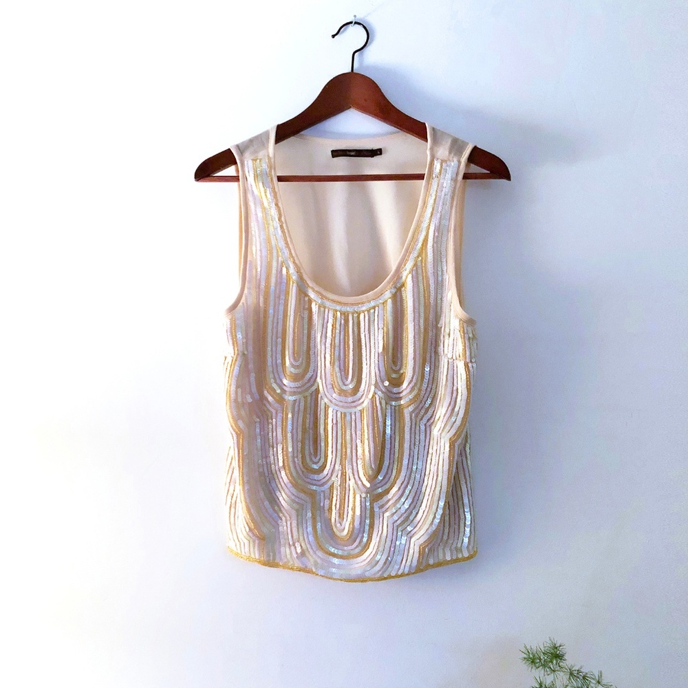 Hazel Sequined and Beaded Top